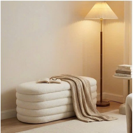 88010013 : Ghế Băng Hình Bầu Dục - Trắng Dove
